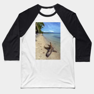 driftwood on the beach Baseball T-Shirt